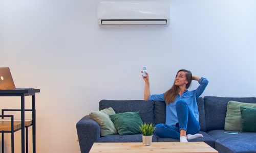 young-happy-woman-sitting-couch-air-conditioner-adjusting-comfort-temperature-with-remote-control-modern-home-min